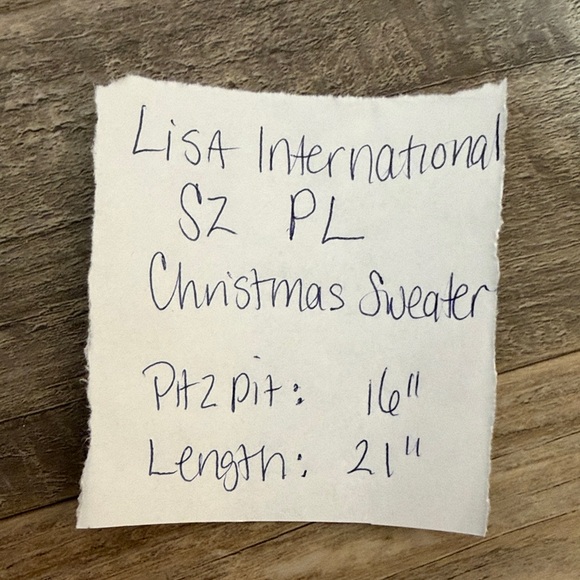 LISA INTERNATIONAL WOMEN'S CHRISTMAS PULLOVER/SWEATER SIZE PL COLOR BLACK LONG - Picture 6 of 6